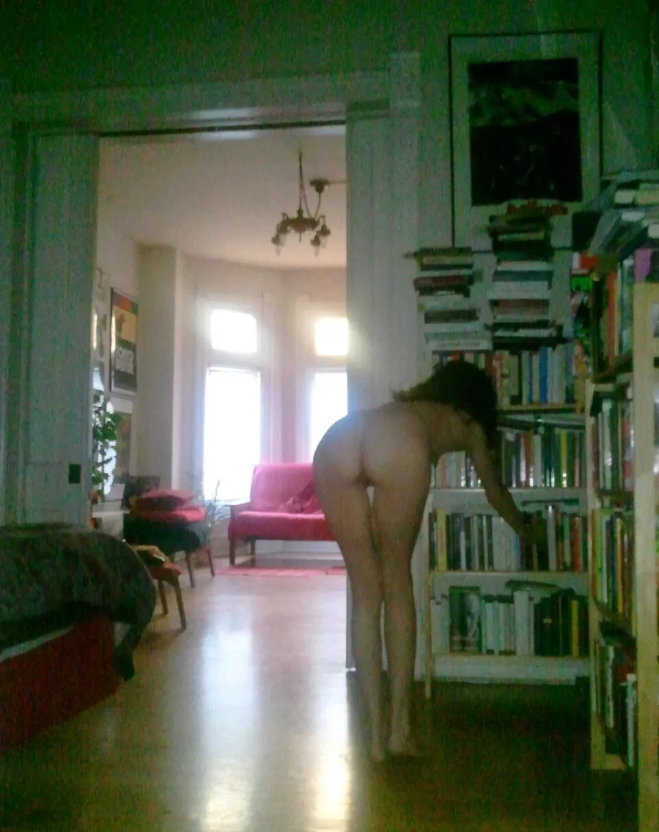 Reaching for a book down low