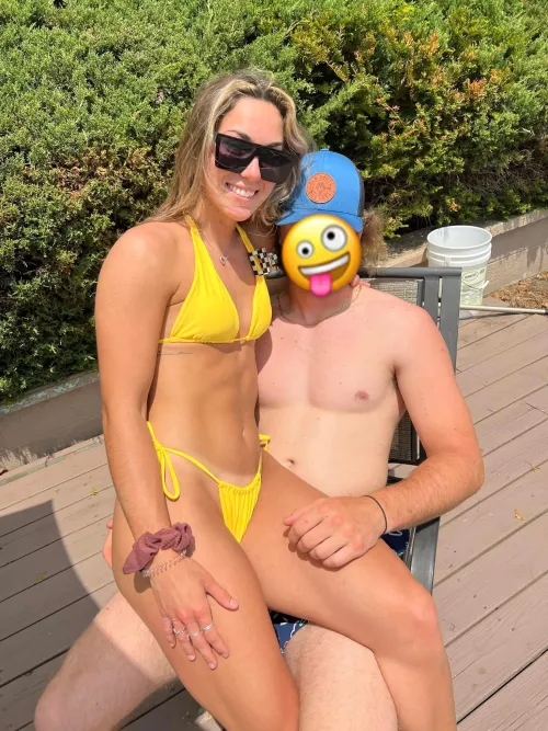 Shades and a yellow bikini