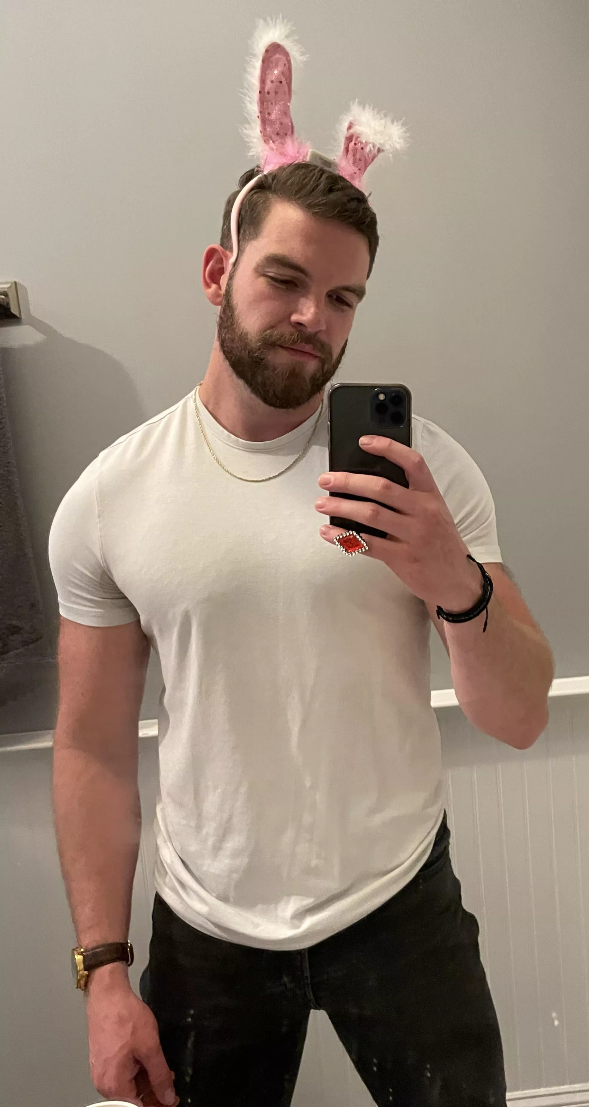 Threw some ears on to make the brunch outfit festive