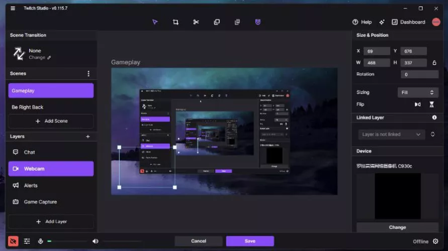 Twitch studio isn’t detecting webcam but other programs are.