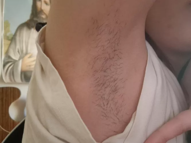 what did you see first? my armpit to lick or Jesus who judges us?