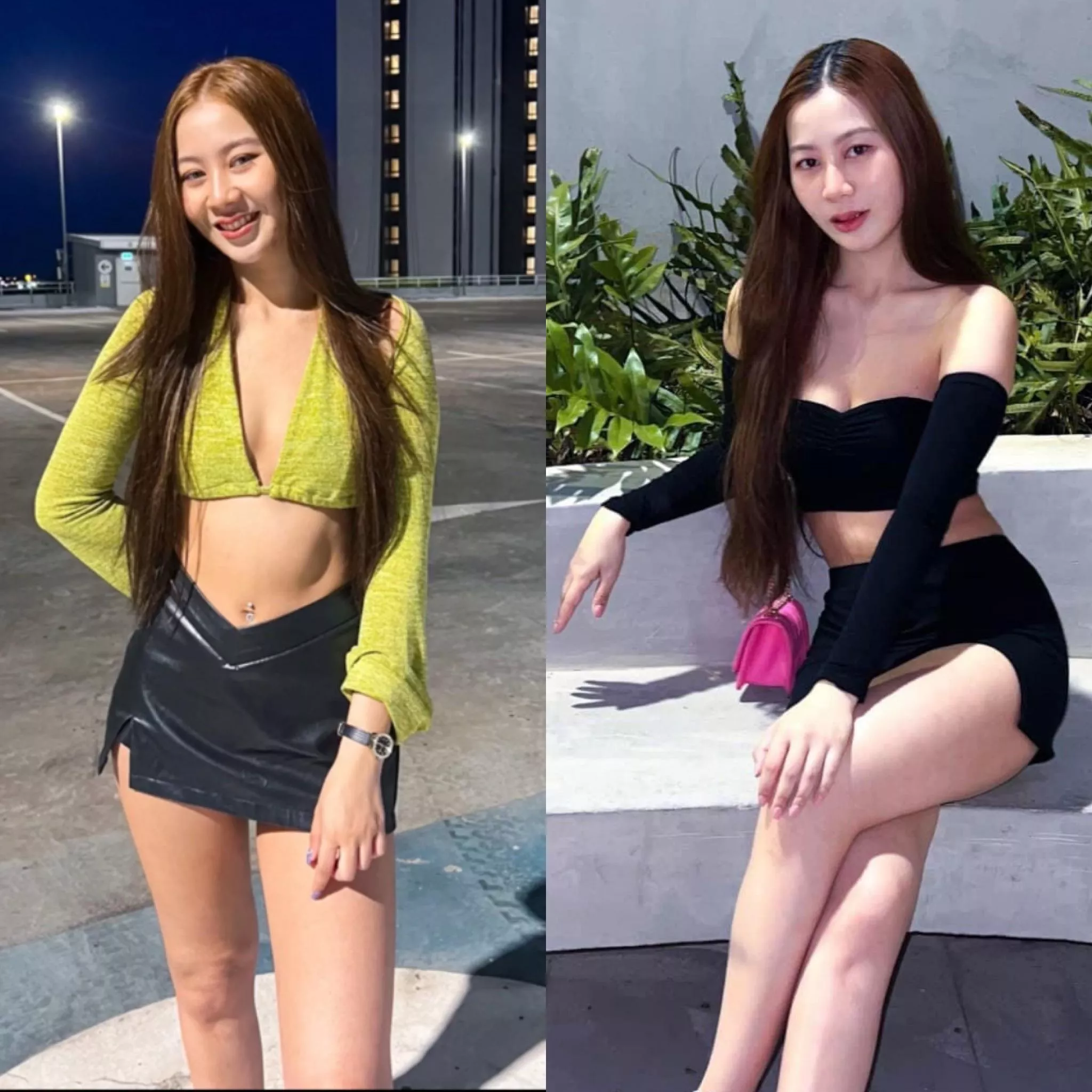 Which outfit looks better left or right?