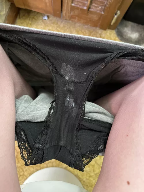 Crafting Perfection In My Black Cheeky VS Lace Accent Trim Panties