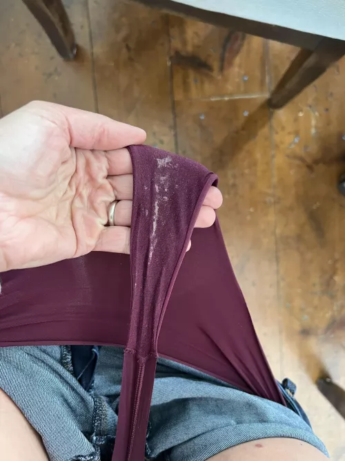 I felt something in my Panties and had to Stop to check [f]