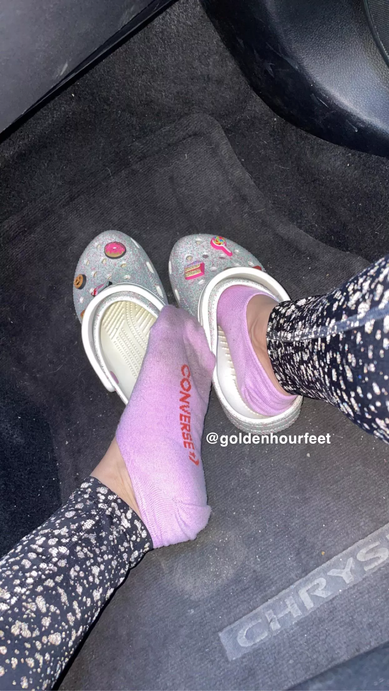 Idk what’s cuter my socks or my crocs😜 [selling]