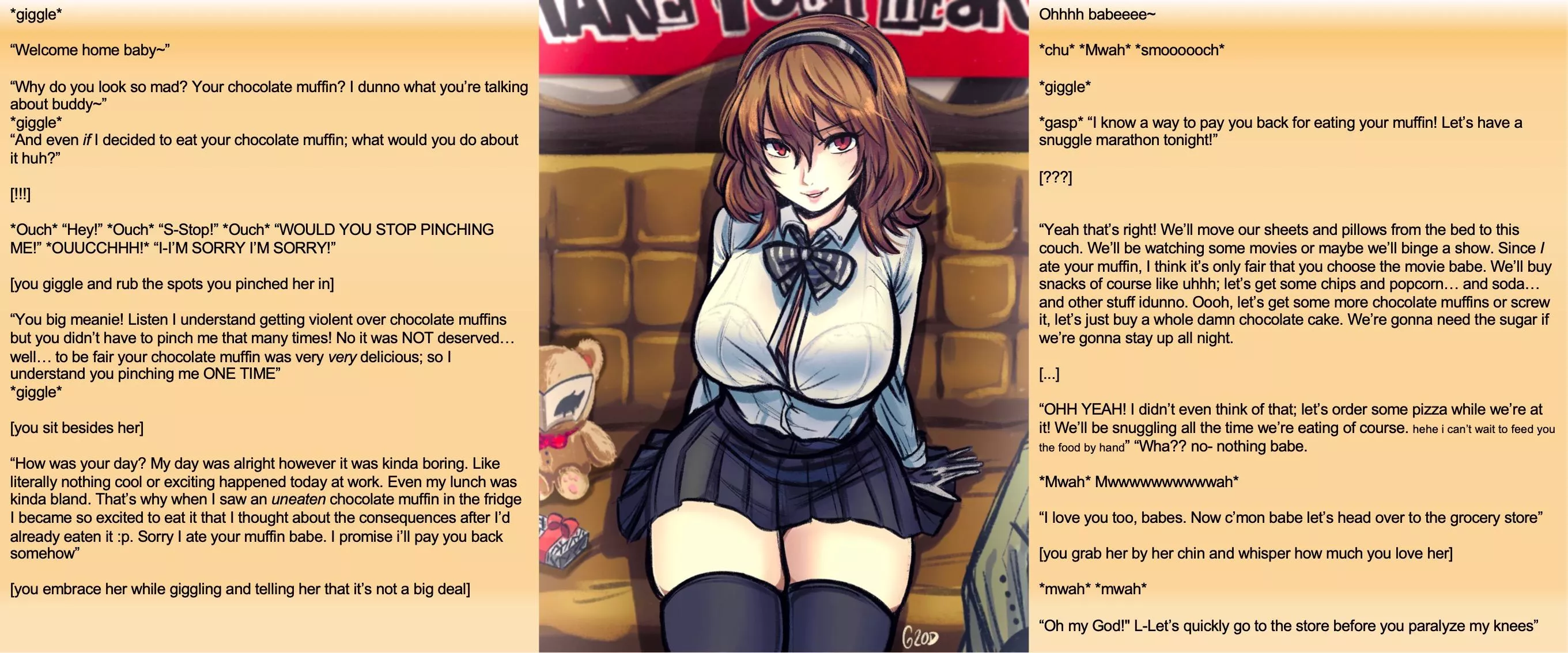 Planning for the weekend! [Wholesome] [cheeky] [playful] [loving] [no sex]