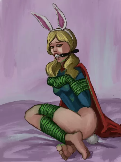 Supergirl wrapped for Easter