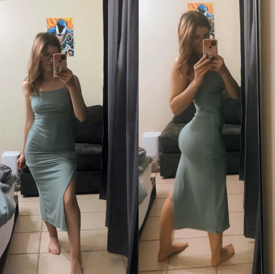 This dress hugs me in the right places