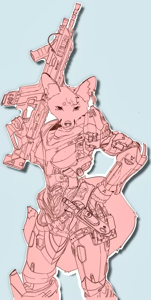 A suit of Armor I designed for my wife! ( art by me )