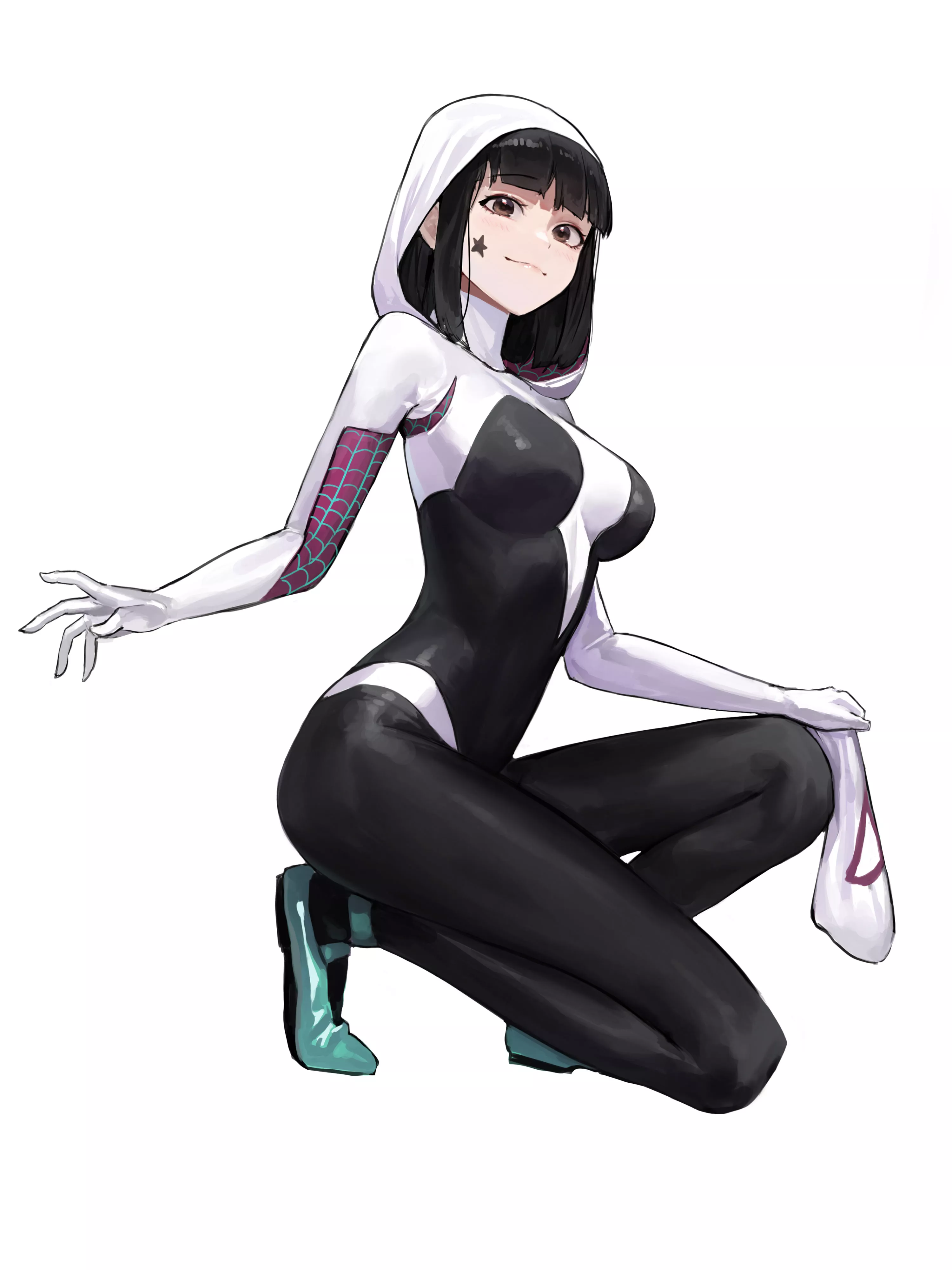 Cute girl in a Spider-Gwen costume [Artist's Original]