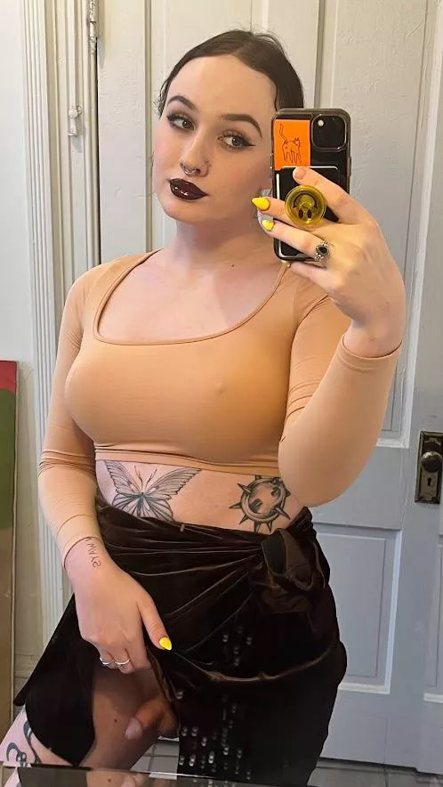 i never have on underwear when im in a skirt ;)