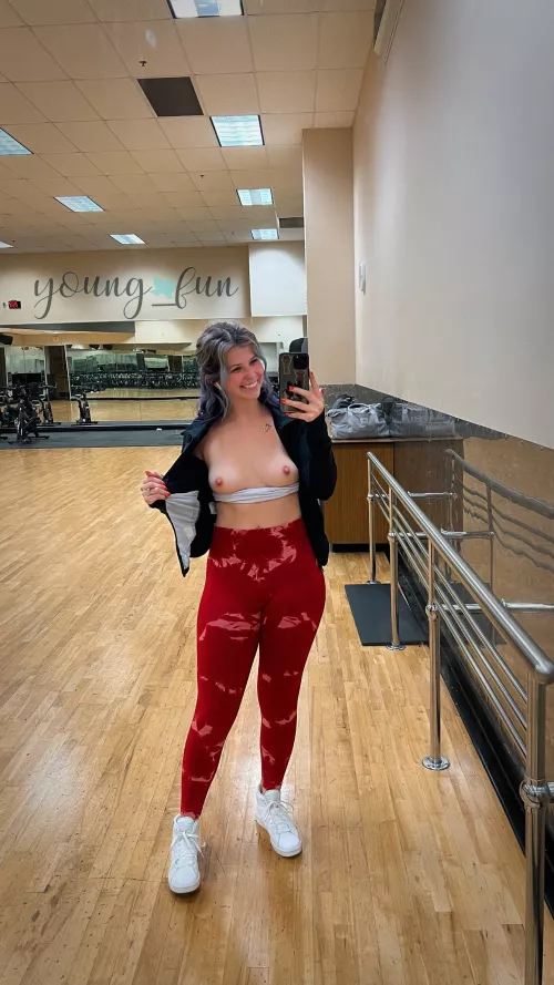 Letting my boobies breathe after a workout. [F]