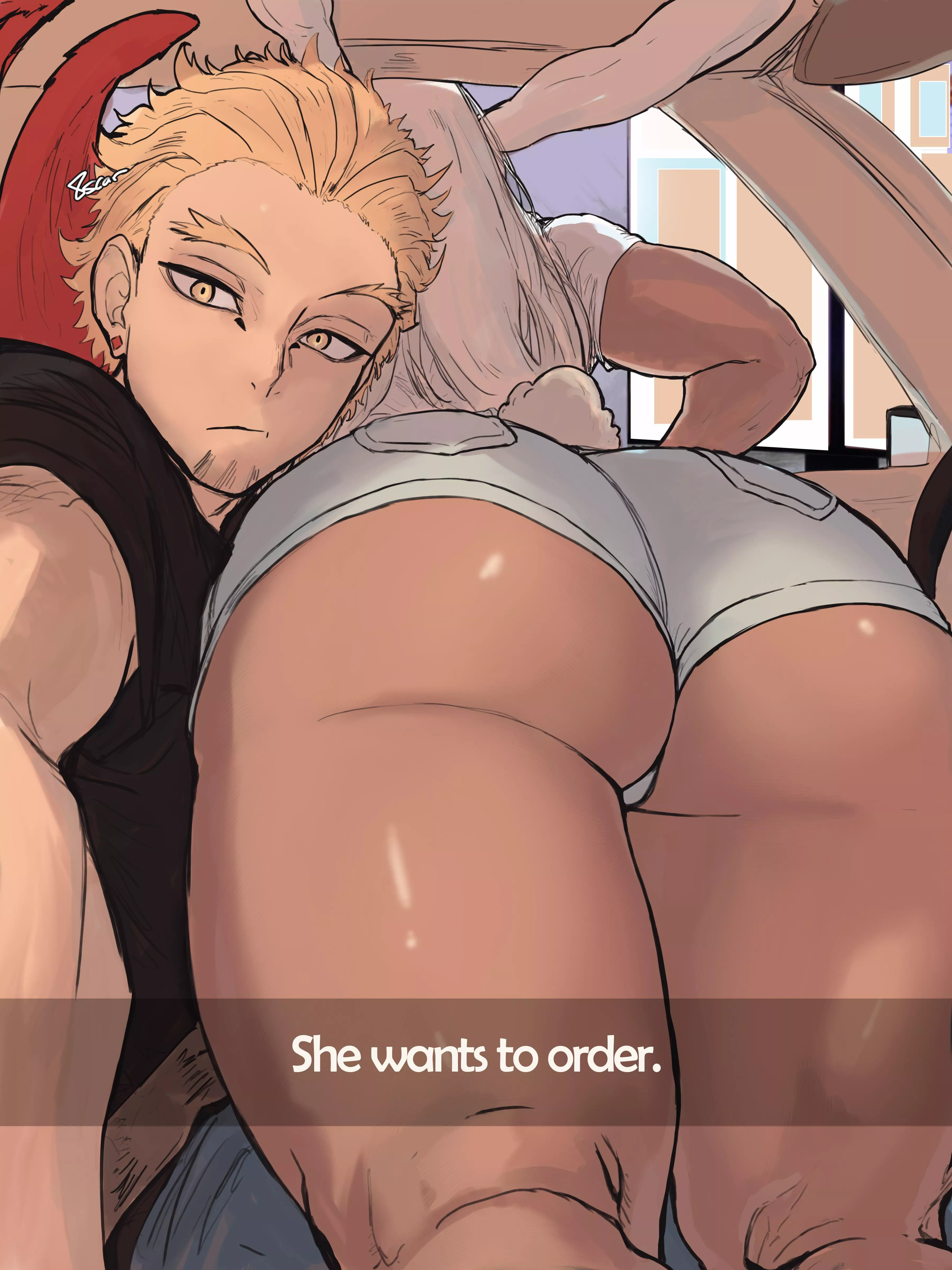 Miruko and Hawks at the drive-thru [My Hero Academia] (8oscar)