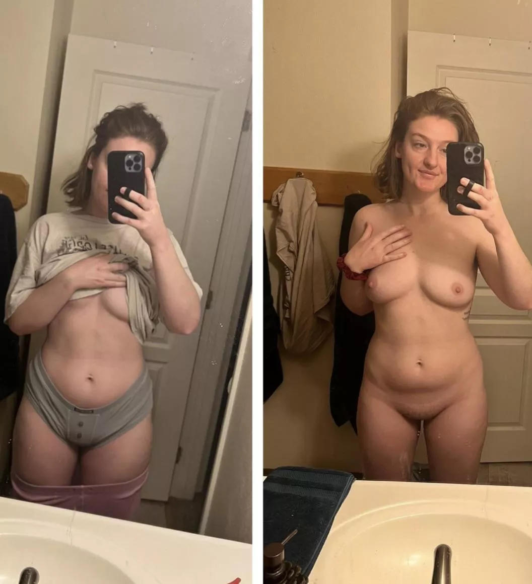 Slightly clothed mom vs nude mom