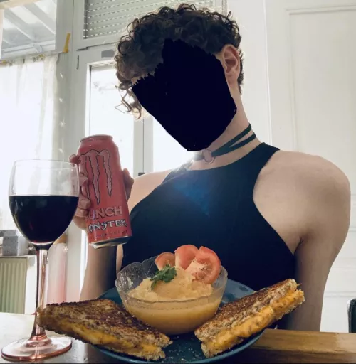 What If We Ate Grilled Cheese Sandwiches And Drank Monster Energy Together 😳