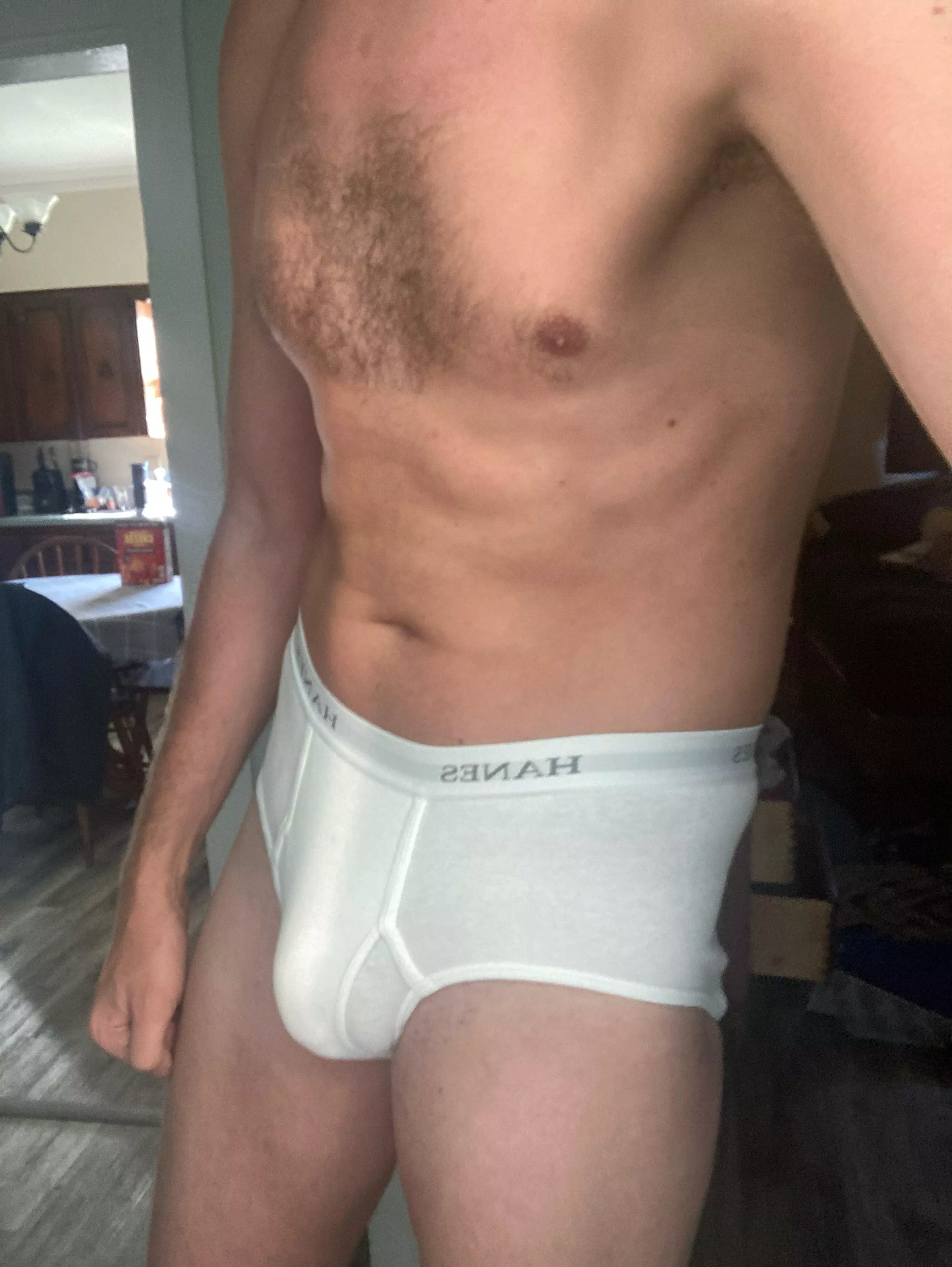White Hanes Briefs