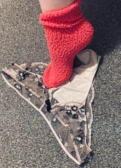 Do you like my fluffy socks and panties 😉