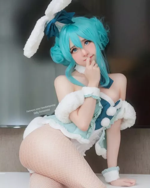 Hatsune Miku (Bunny ver.) by Sally Dorasnow