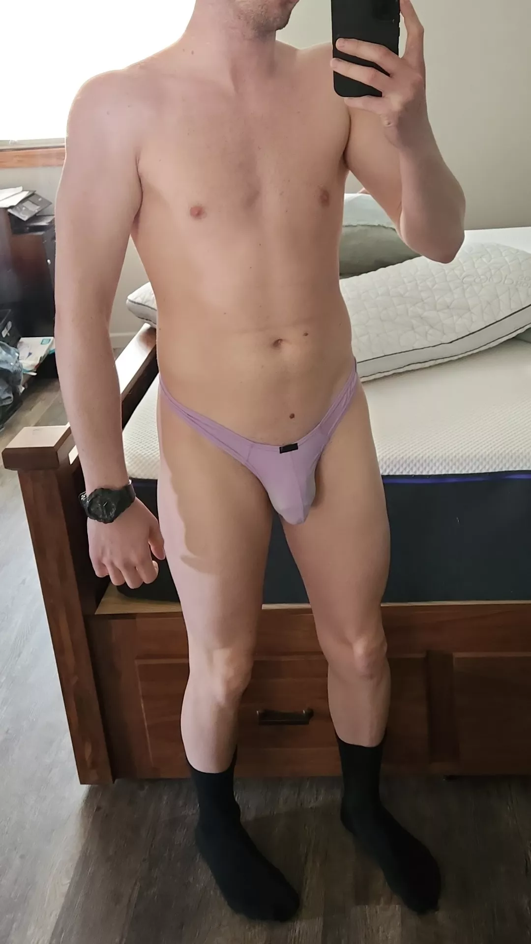 Hubby always has a cute thong on