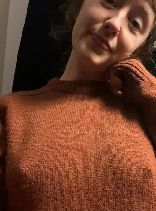 I thought this sweater would warm the pokies. Guess not!