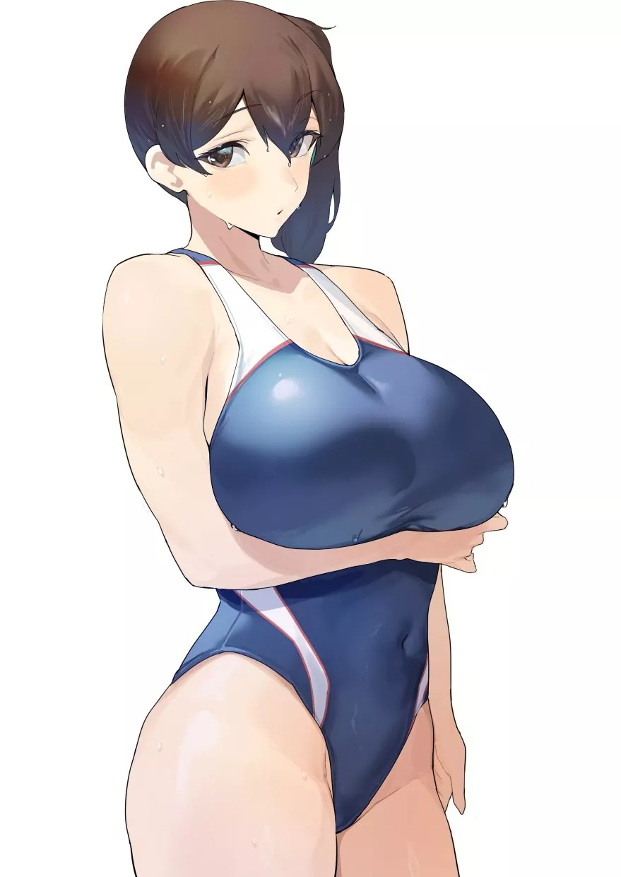 Kaga in a competition swimsuit (MM) [KanColle]