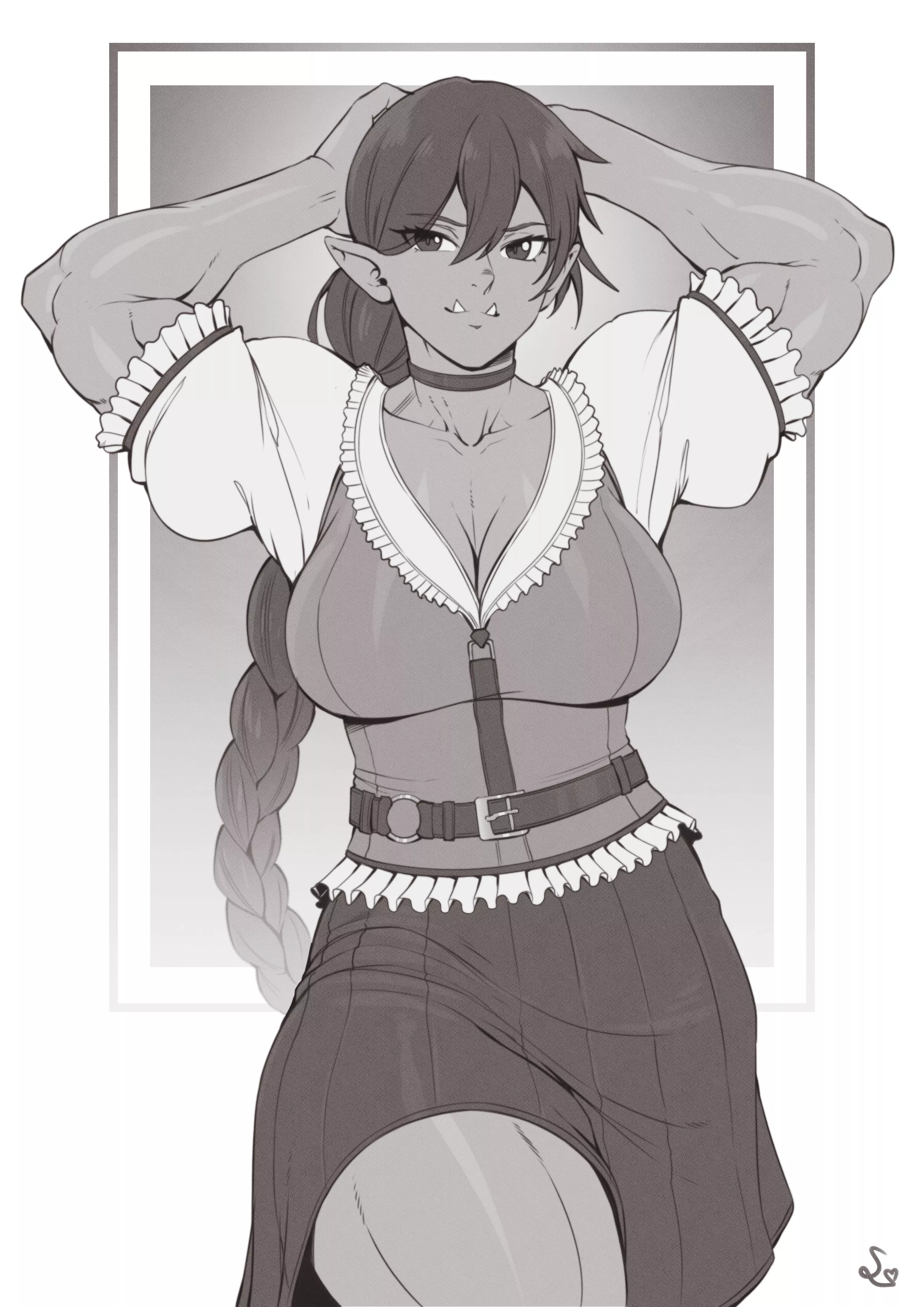 Muscular orc barmaid [Artist: SpeedL00ver]