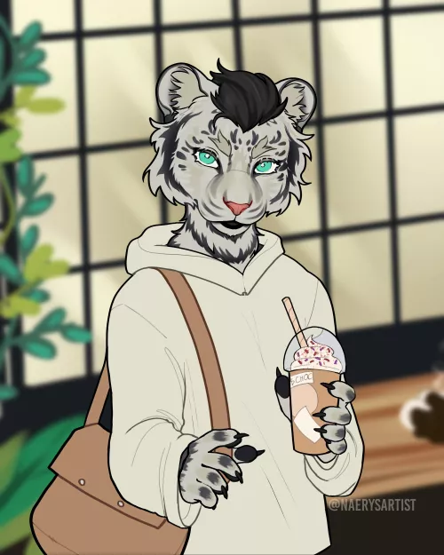 Shall we go to the coffee shop? (art by me)