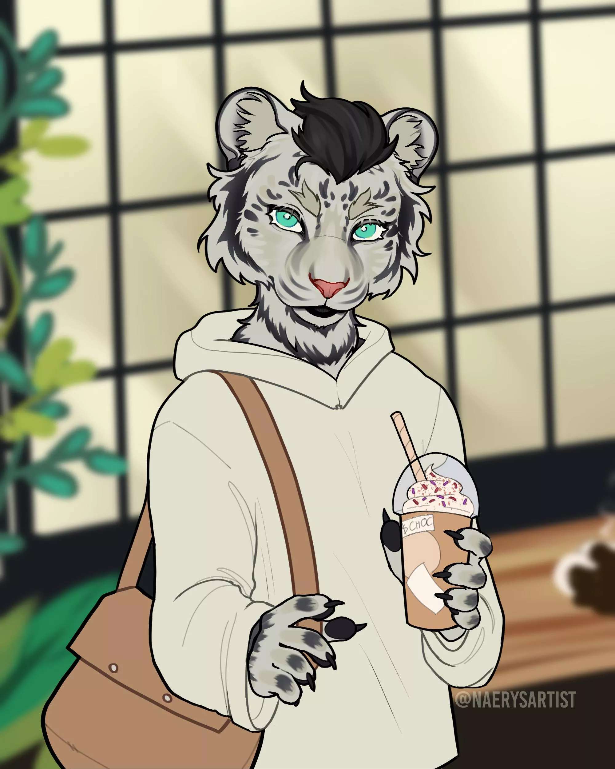 Shall we go to the coffee shop? (art by me)