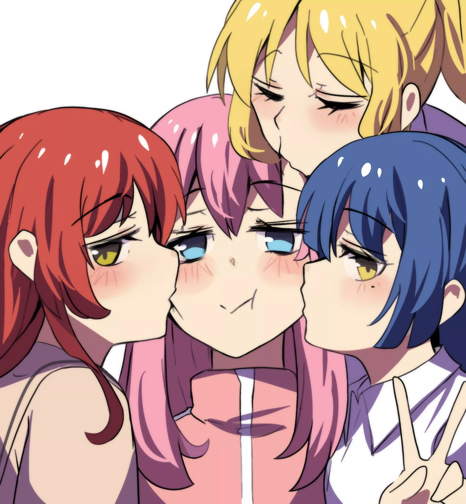 Smooching the waifu (By PrincessHinghoi) [Bocchi the Rock!]