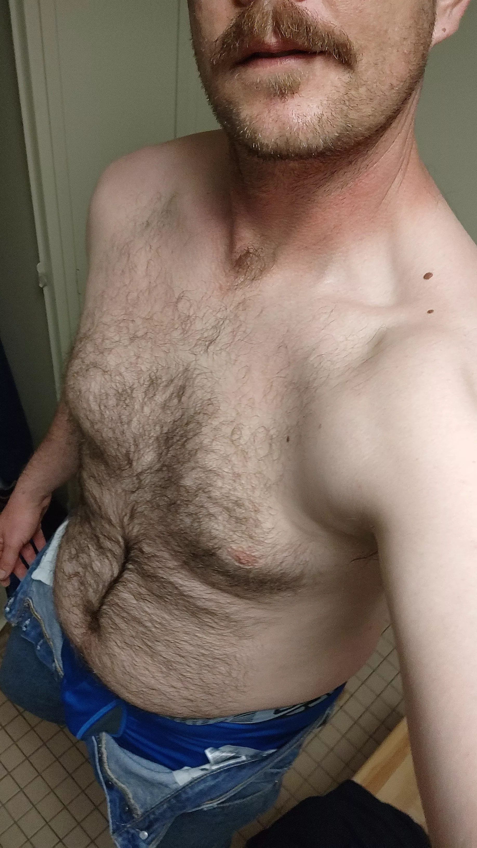 After a hard day's work.