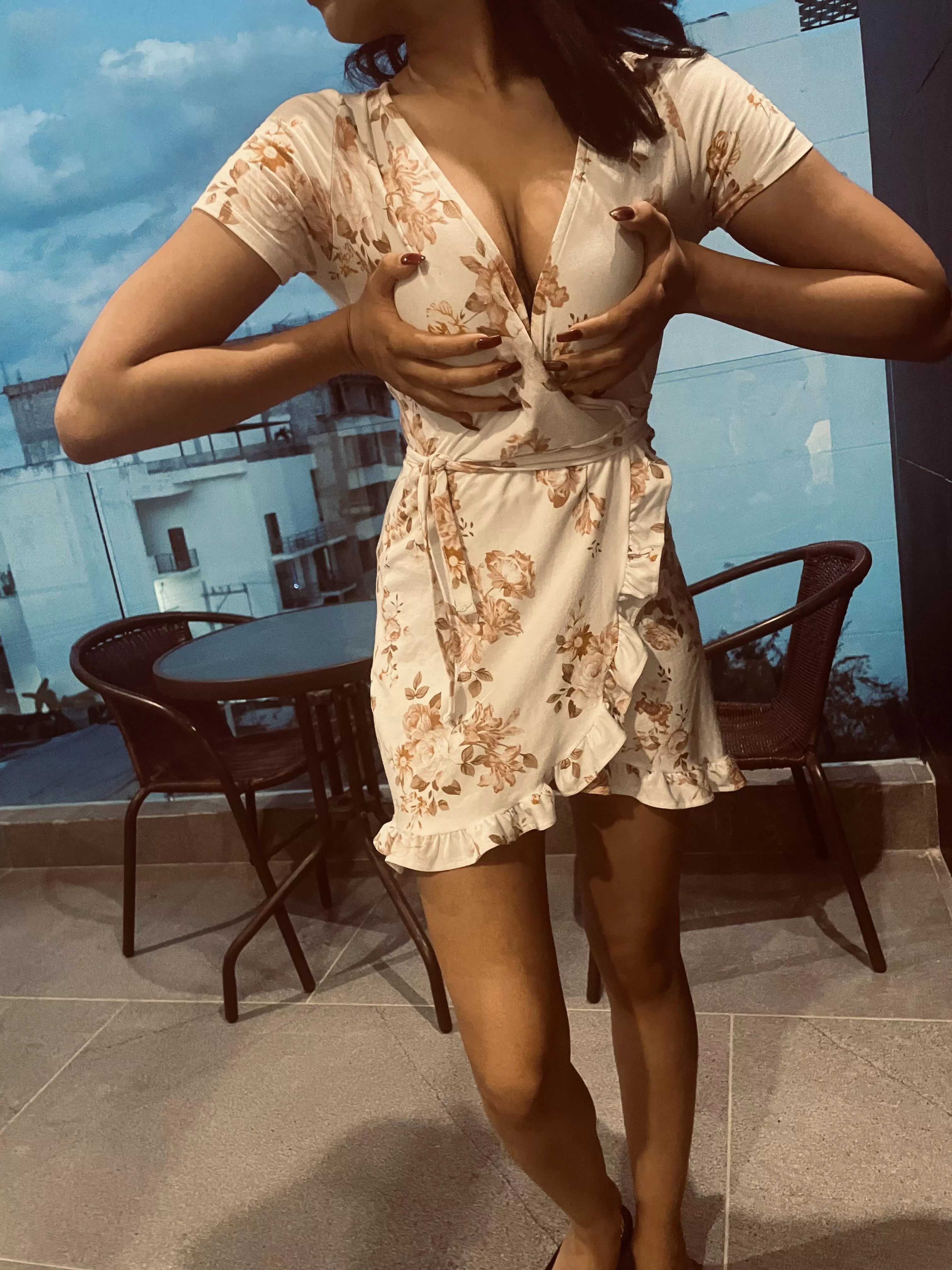 No panties underneath this sundress