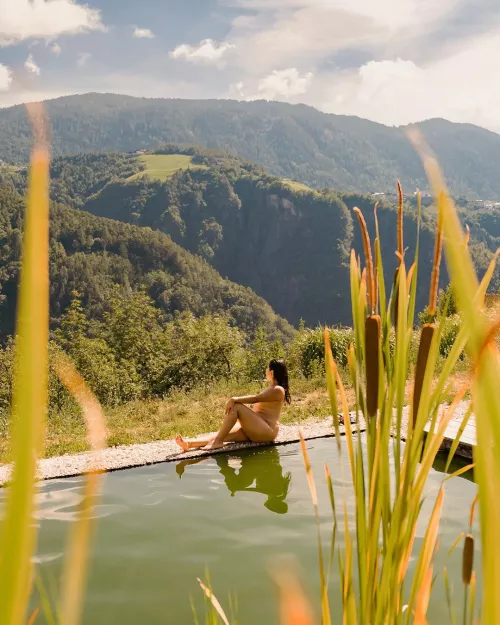 Soaking in the sun to dry off