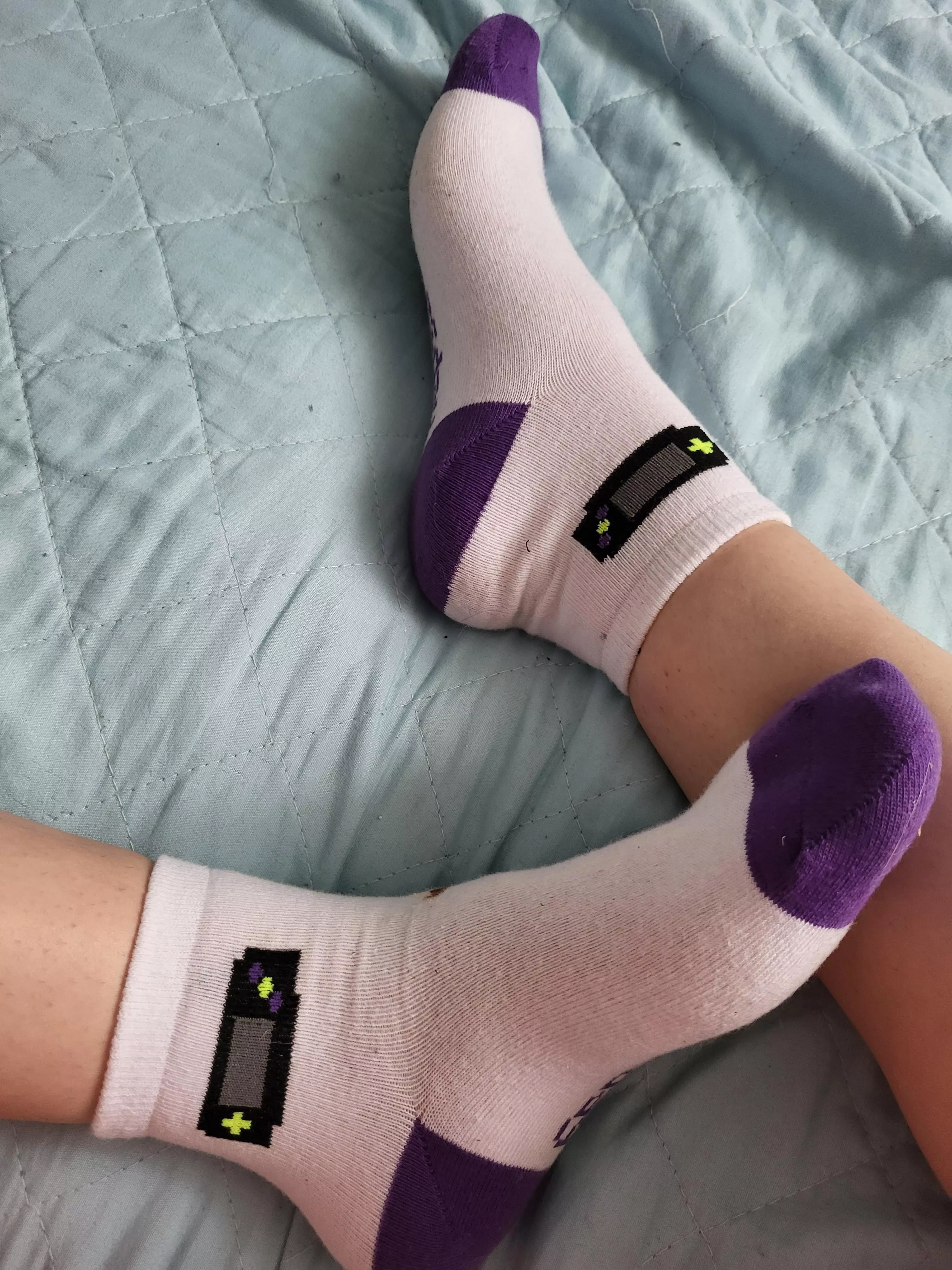 These short gamer socks are the newest addition to my collection (OC)