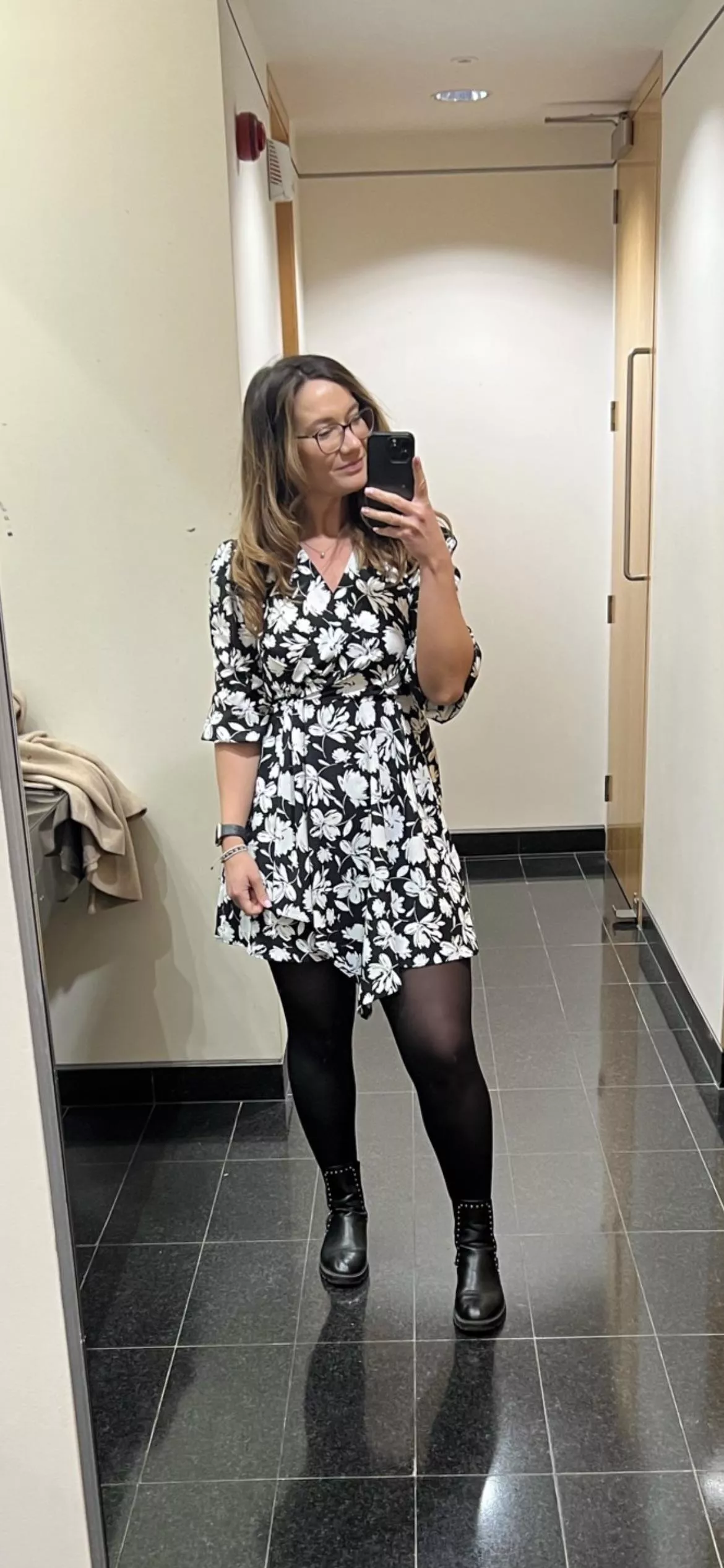 Tights and a spring dress