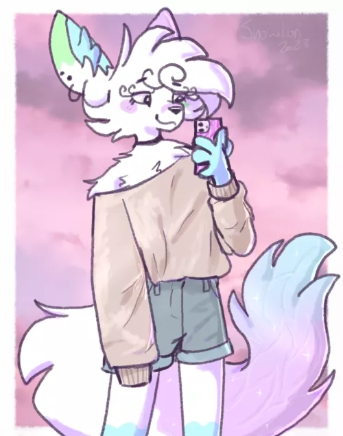 Aesthetic selfie 💖 - art by me
