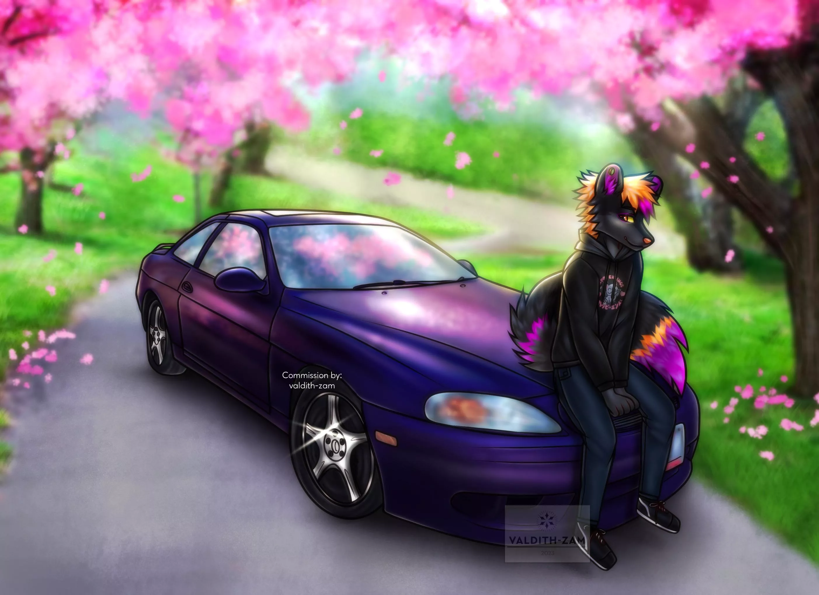 [Commission] Another piece done for ‪@/ZaidiHyena on twitter 🖤💗(comms open! dm me:D)