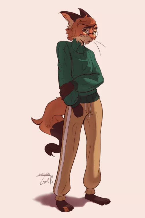 I drew myself as a cat! (@ArtsGalinn on Twitter) 🍪