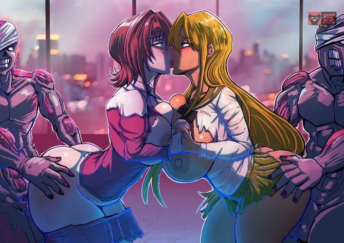 Mikado and Shizuka (Simp Devil) [High School of the Dead]