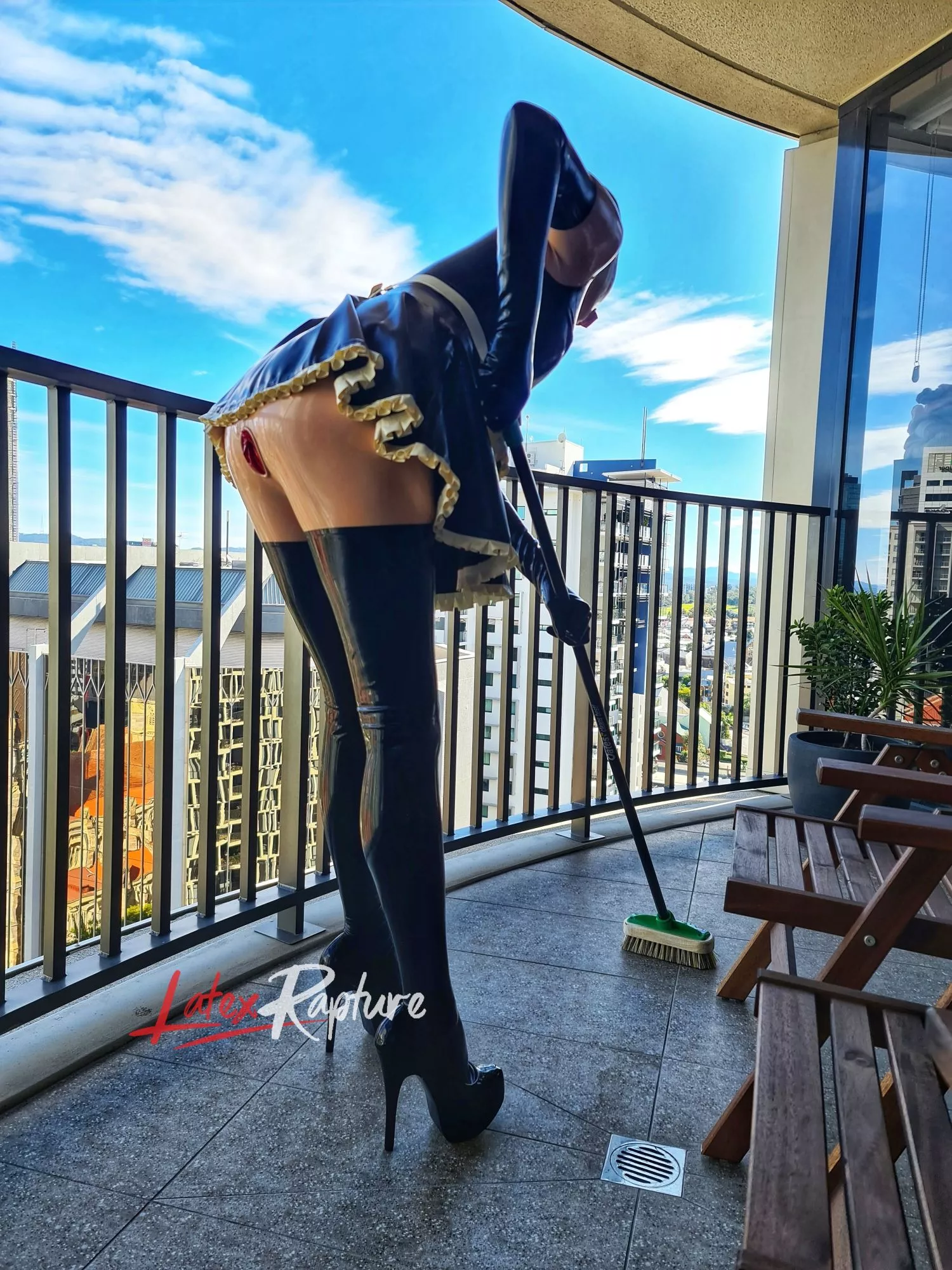 My owner asked me to clean your balcony 😈😈 there is a whole series of this set