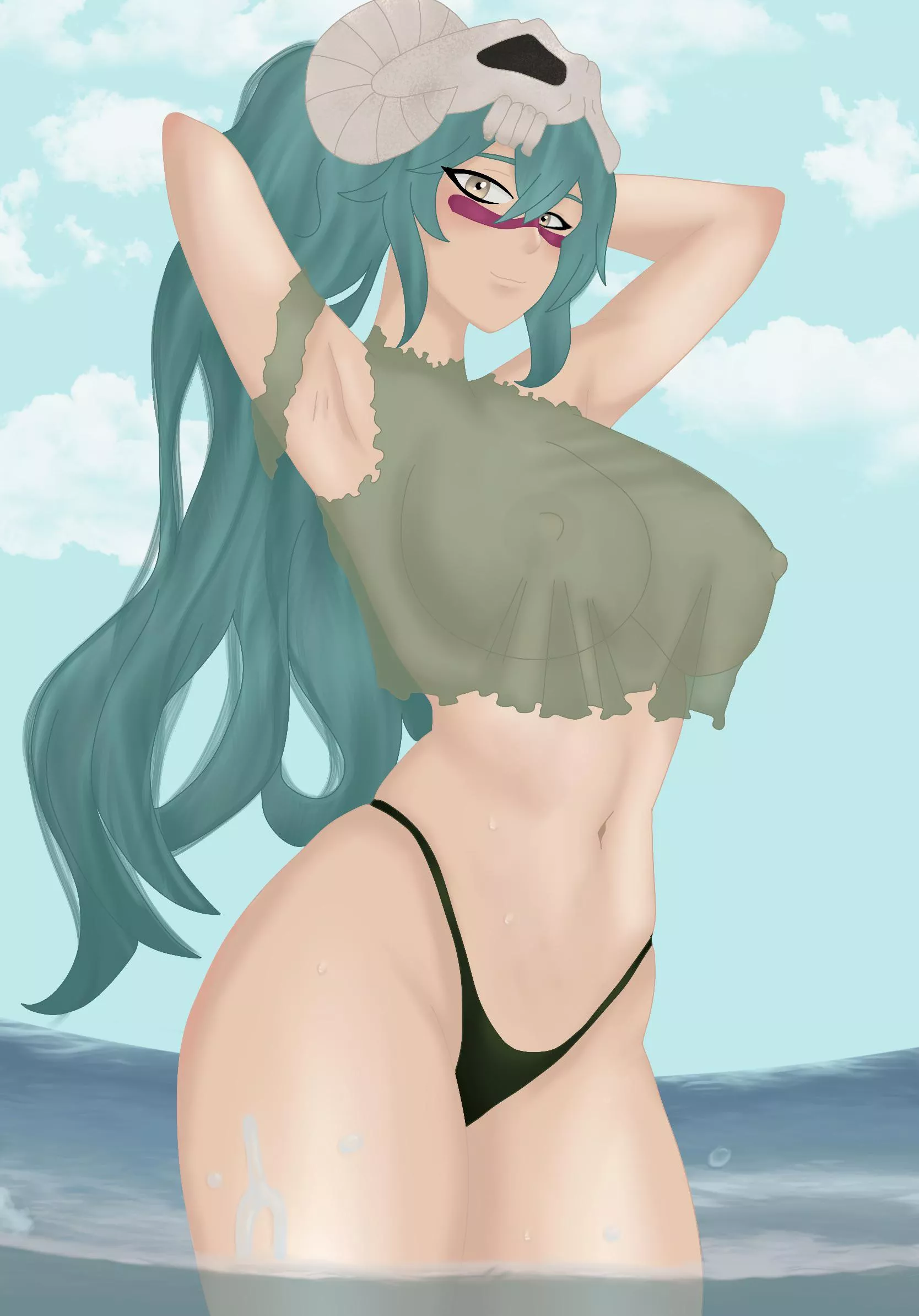 Nelliel Fanart at the Beach ;3