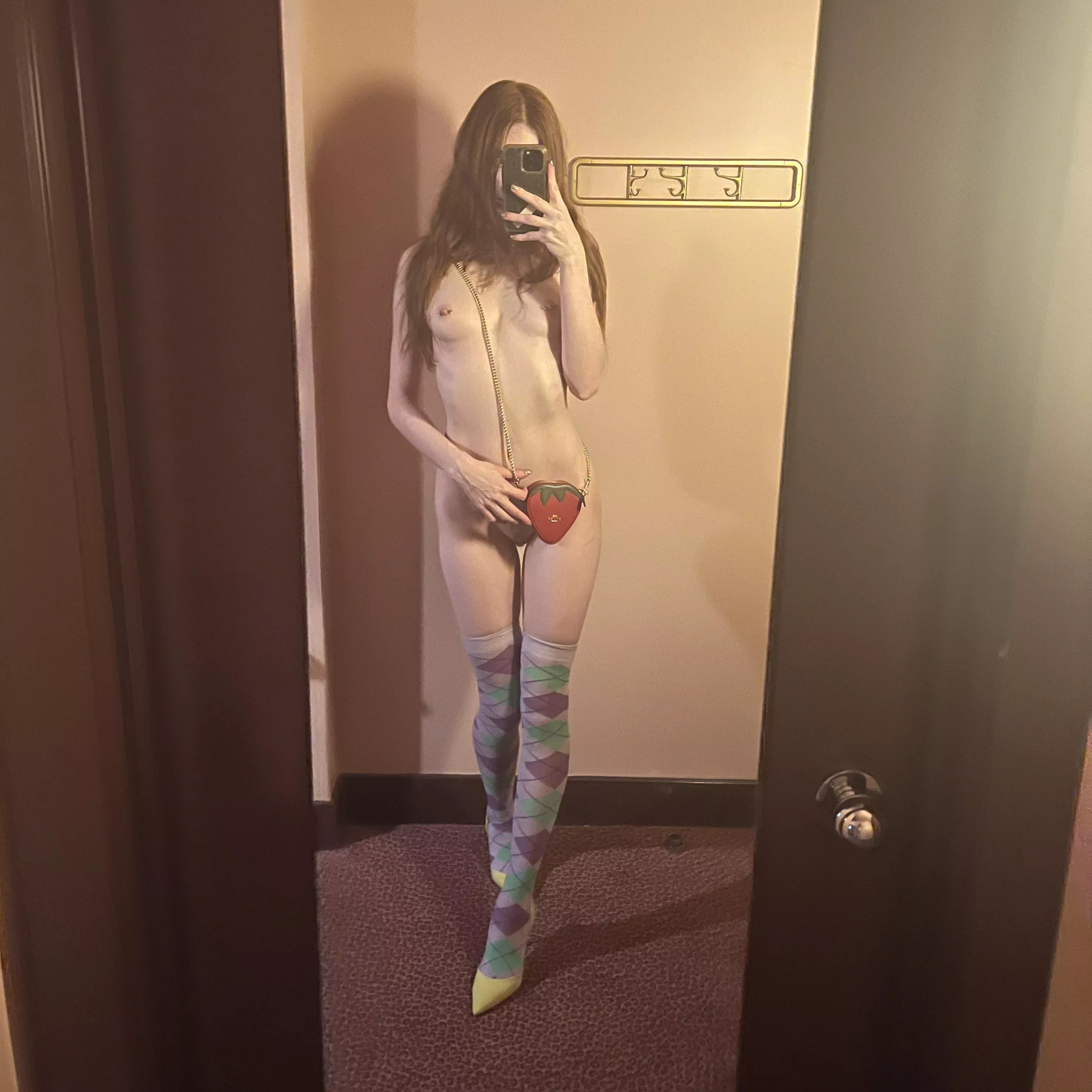 The thigh highs stay on