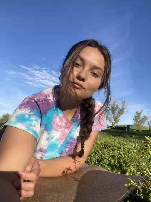 Took a selfie after my yoga session 🧘‍♀️