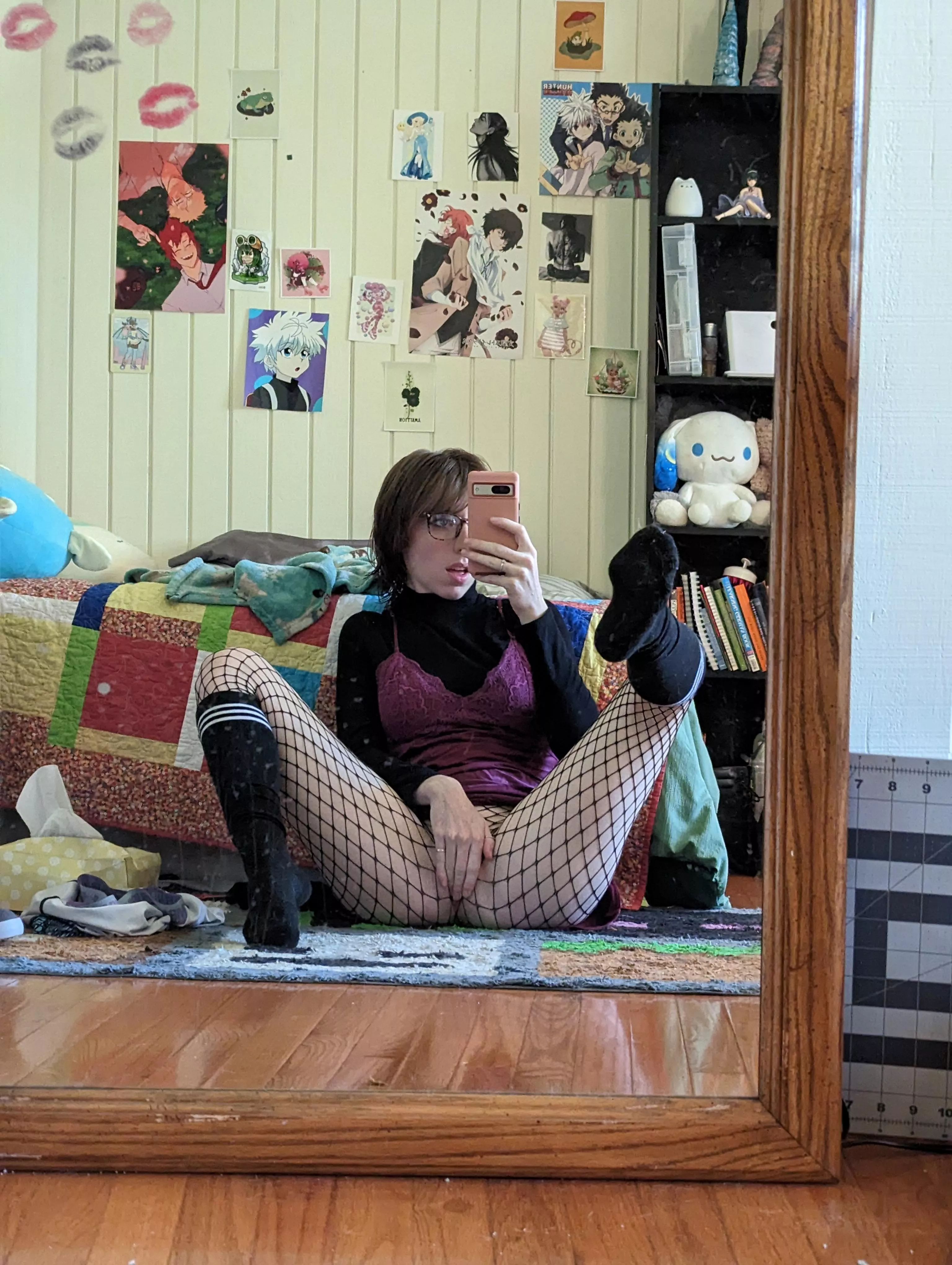 are fishnets+stockings ok for our date? [f]