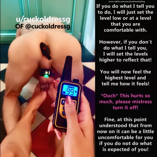 Better do what you are told!