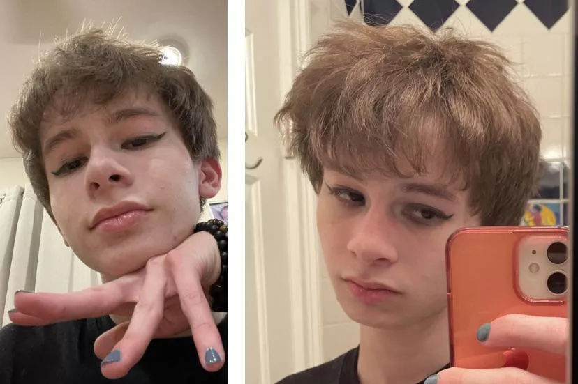 first time trying makeup , i rlly dont know what to think , thoughts?? :'3