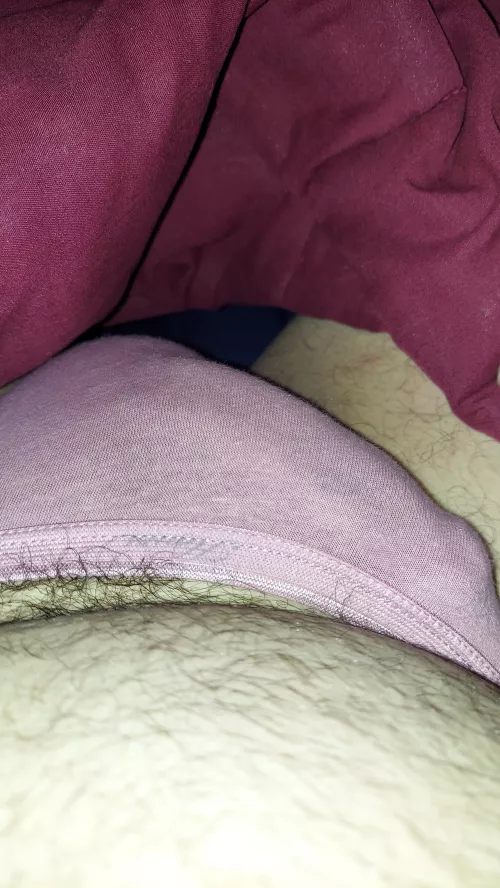 Morning wood in cotton panties fells awesome