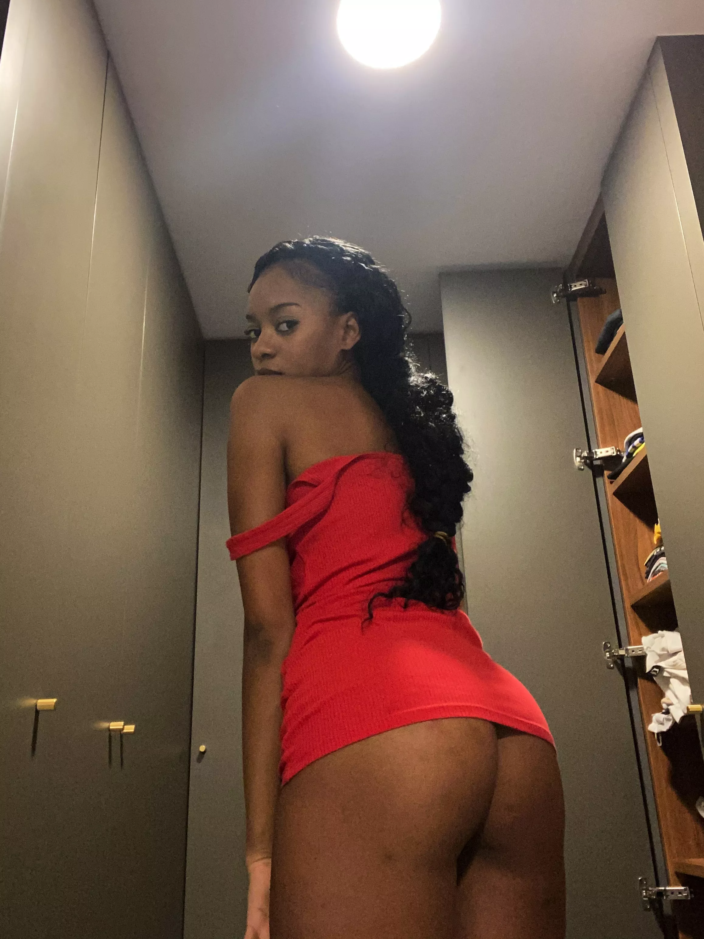 My buns under my dress.