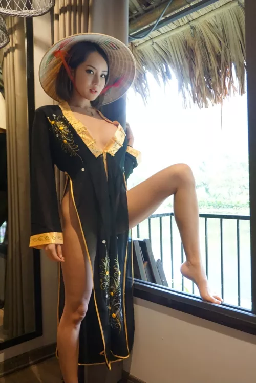 Posing cute in a small vietnamese village....