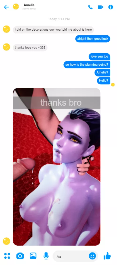 Widowmaker messenger conversation (Bloo)