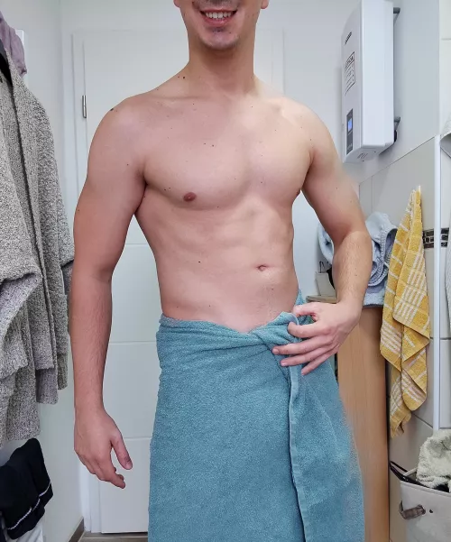 Am I sexy like this or do I need to drop my towel?